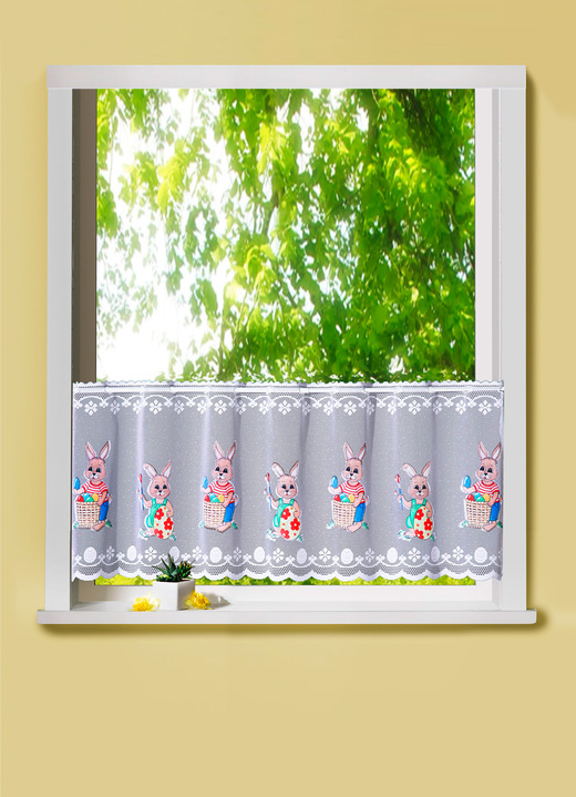 - Kurzstore «Osterhase», in Größe 786 (H45xB 85 cm) bis 859 (H60xB153 cm), in Farbe WEISS-BUNT