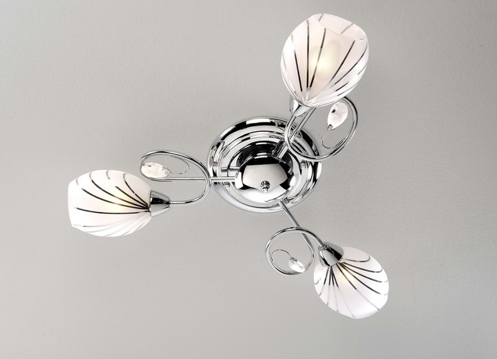 - Deckenlampe in verschiedenen Ausführungen, in Farbe CHROM, in Ausführung 3-flammig
