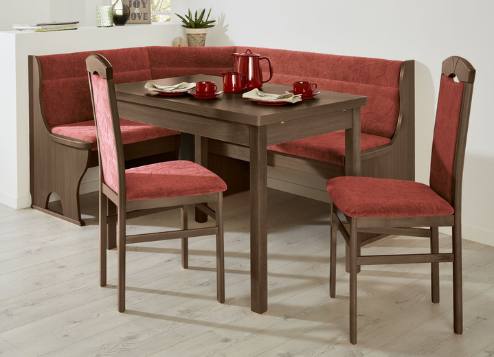 Stühle & Sitzbänke - Stilvolle Esszimmermöbel, in Farbe NUSSBAUM-ROT, in Ausführung 2er-Set Stühle Ansicht 1