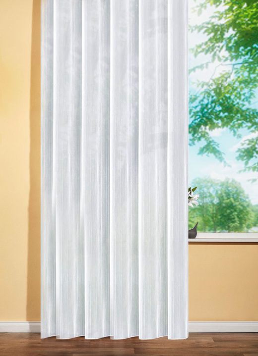 Klassisch - Halbtransparenter Langstore, in Größe 176 (175x300 cm) bis 257 (240x600 cm), in Farbe WEISS Ansicht 1