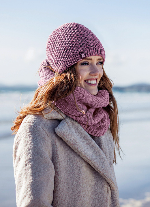 Thermokleidung - Thermo-Artikel mit anhaltend wärmender Funktion, in Farbe ROSÉ, in Ausführung Mütze Ansicht 1