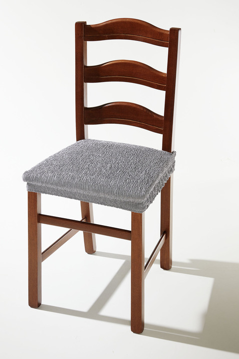 Sessel- & Sofaüberwürfe - Elastischer Sitzflächen-Bezug, in Größe 106 (Sitzflächen-Bezug) bis 112 (Sitzflächen-Bezug, 2er-Set), in Farbe SILBER Ansicht 1