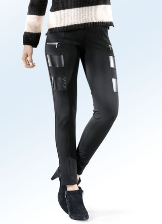 Leggings im Materialmix