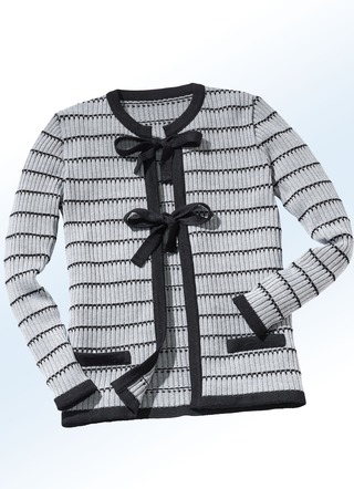 Strickjacke mit Bändern zum Binden