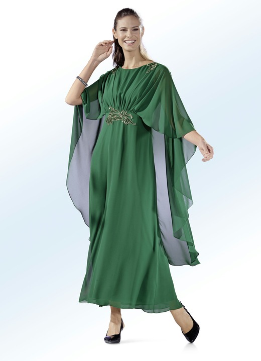 - Kleid mit Strasssteinzier, in Größe 019 bis 050, in Farbe TANNENGRÜN