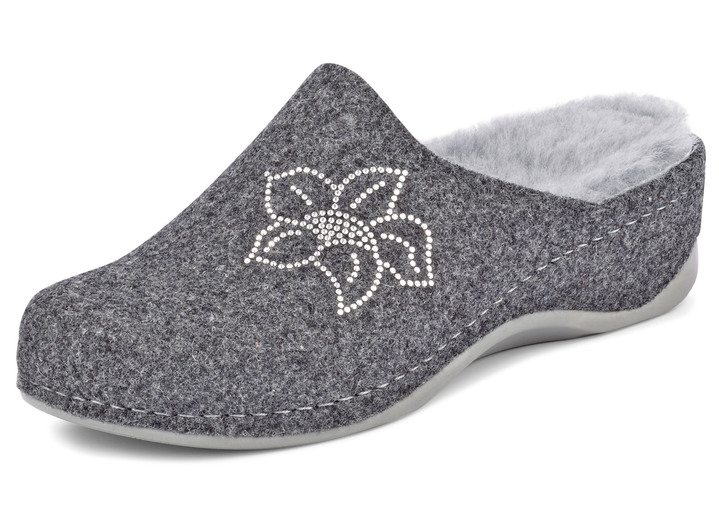 Mubb Pantoffel mit echtem Lammfell bezogenem Fussbett Schuhe BADER