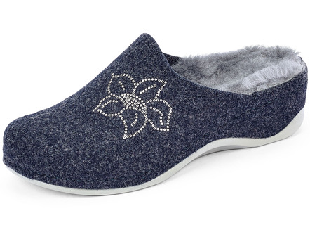 Mubb Pantoffel mit echtem Lammfell bezogenem Fussbett