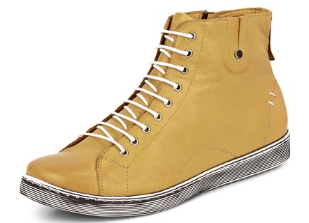 Schnür-Stiefelette aus hochwertigem Leder