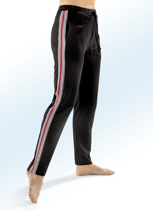 Freizeithosen - Hose in gerader Form , in Größe 018 bis 054, in Farbe SCHWARZ Ansicht 1