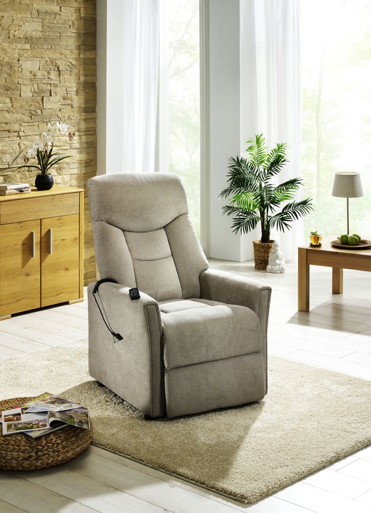 - TV-Sessel mit Motor, Aufstehhilfe und Massagefunktion in verschiedenen Farben, in Farbe GRAU Ansicht 1