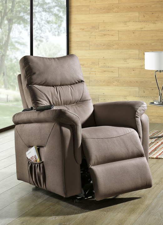 - Relax-Sessel mit Aufstehhilfe, verschiedene Ausführungen, in Farbe BRAUN, in Ausführung mit Massagefunktion Ansicht 1