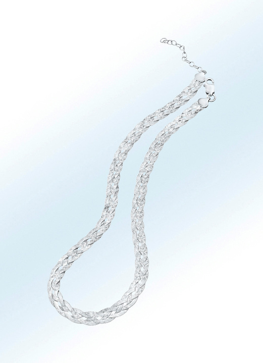 Halsketten - Diamantierte Zopf -Geflechtkette, in Farbe