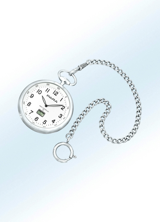 Accessoires - Funk-Taschenuhr mit Uhrenkette, in Farbe