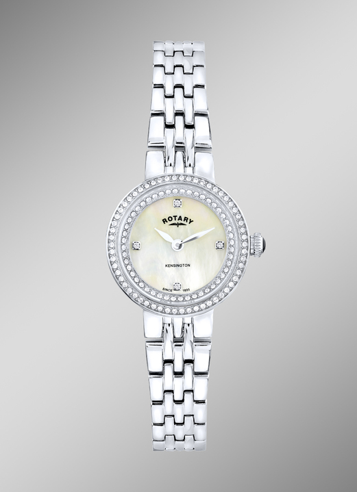 Schmuck & Uhren - Damenuhren aus der Serie Kensington der Marke Rotary, in Farbe SILBER, in Ausführung Weiß Ansicht 1