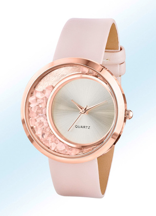 Quartz-Damenuhren mit Metallgehäuse und Kunstlederband