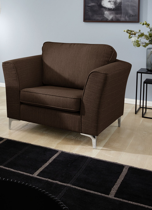 - Sessel mit Nosag-Unterfederung, in Farbe BRAUN