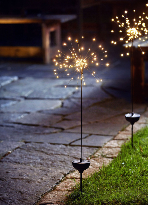 Gartenbeleuchtung - LED Solarstecker, in Farbe SCHWARZ