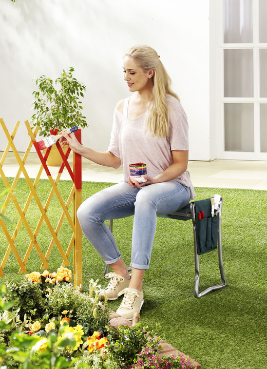 Faltbare GartenKniebank mit SchaumstoffPolsterung