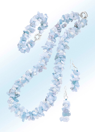 Feines Edelstein-Schmuck-Set, 3-teilig