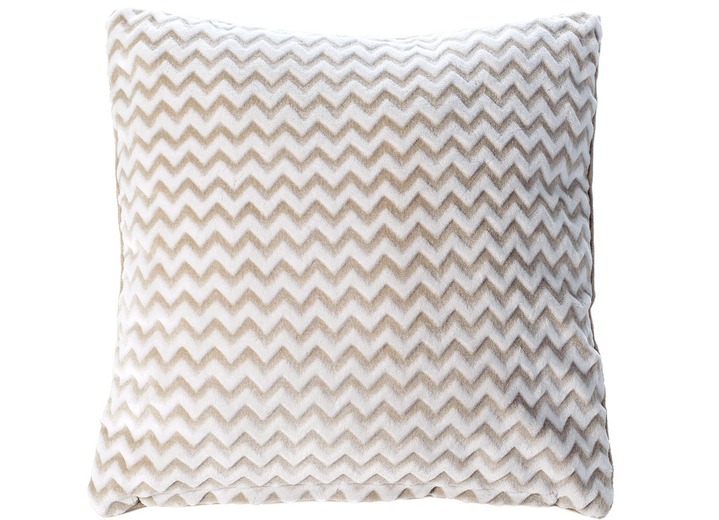 - Wende-Wohnaccessoires in  trendiger Wellenoptik, in Größe 225 (Schlafdecke, 150 x 200 cm) bis 915 (Kissen mit Füllung, 50 x 50 cm), in Farbe CREME Ansicht 1