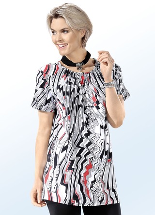 Longshirt mit Allover-Dessin