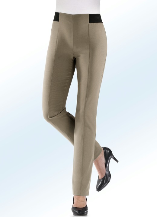 Hosen - Hose mit spezieller Bundverarbeitung, in Größe 018 bis 235, in Farbe SAND MELIERT Ansicht 1