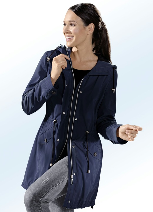 - Parka in 2 Farben mit vielen Details, in Größe 036 bis 054, in Farbe MARINE Ansicht 1