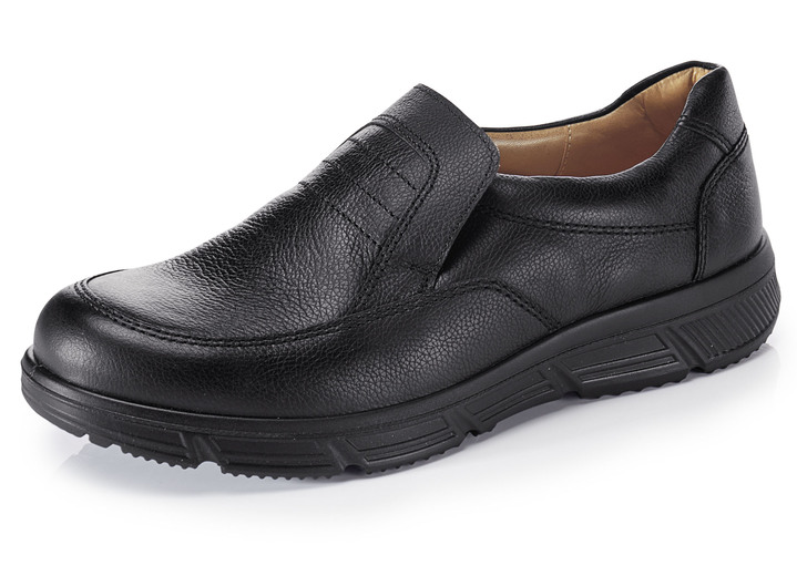 Slipper & Schnürschuhe - GINO GALANTE Slipper mit herausnehmbarem Fussbett, in Größe 039 bis 046, in Farbe SCHWARZ Ansicht 1