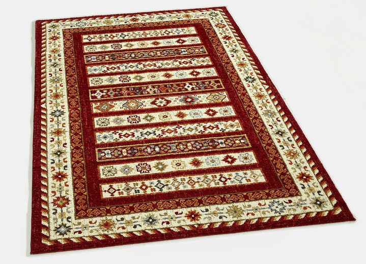 Modern - Brücken und Teppiche von Gino Falcone, in Größe 118 (Brücke, 90x160 cm) bis 288 (Teppich, 240x340 cm), in Farbe ROT