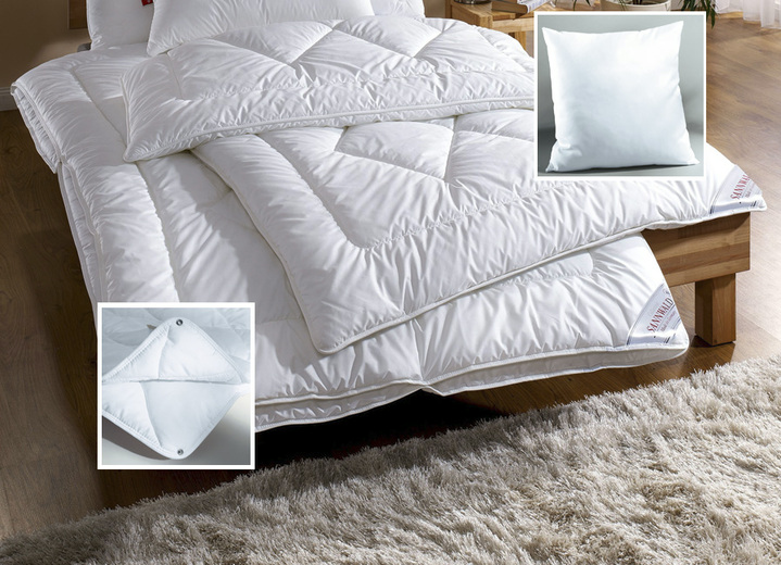 - Bettwarenprogramm mit Aloe Vera-Veredelung, in Größe 103 (135/200 cm) bis 110 (155/220 cm), in Farbe WEISS, in Ausführung Leicht-Steppbett