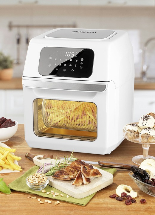 Kochen & Grillen - Digitale Heissluft-Fritteuse mit Grillfunktion, in Farbe WEIß