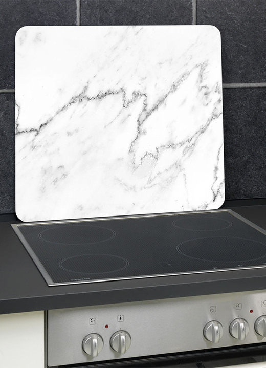 Haushaltshelfer - Wandblende aus Glas in Marmor-Optik, in Farbe MARMOR Ansicht 1