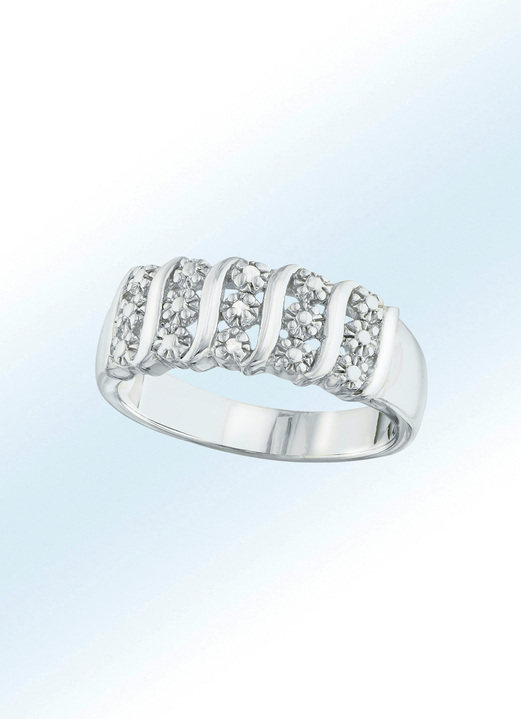 Ringe - Toller Damenring mit Diamanten, in Größe 160 bis 220, in Farbe