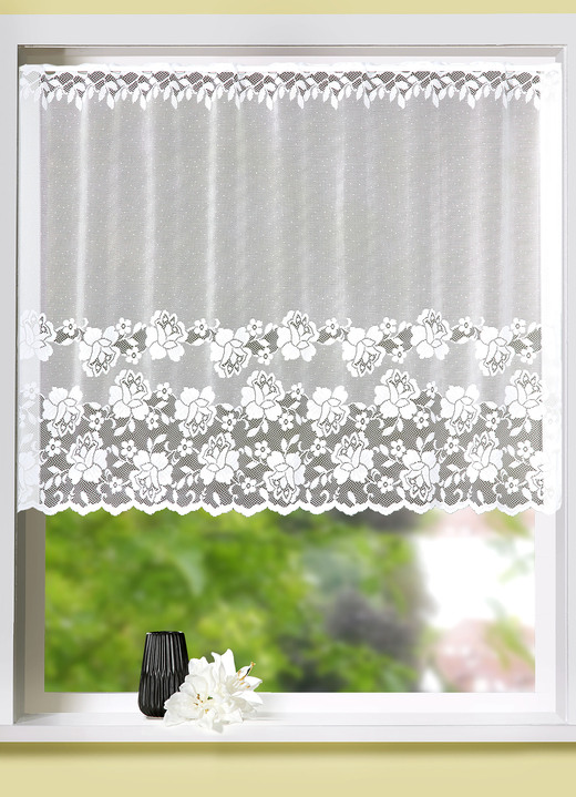 | Dekorativer BADER Kleinfenster-Vorhang Vorhänge Stangendurchzug - mit