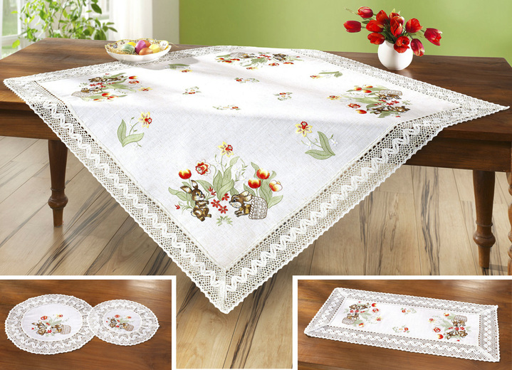 Tisch- & Raumdekoration - Schäfer Tisch- und Raumdekoration mit Osterhäschen und Frühlingsblumen, in Farbe BUNT Ansicht 1