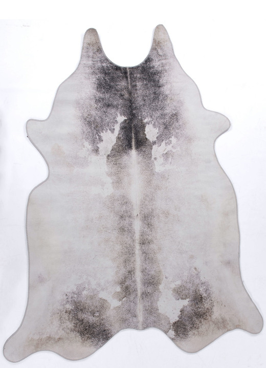 Modern - Teppiche im Kuhfell-Design, in Größe 116 (100 cm x 130 cm) bis 185 (150 cm x 190 cm), in Farbe WEISS Ansicht 1
