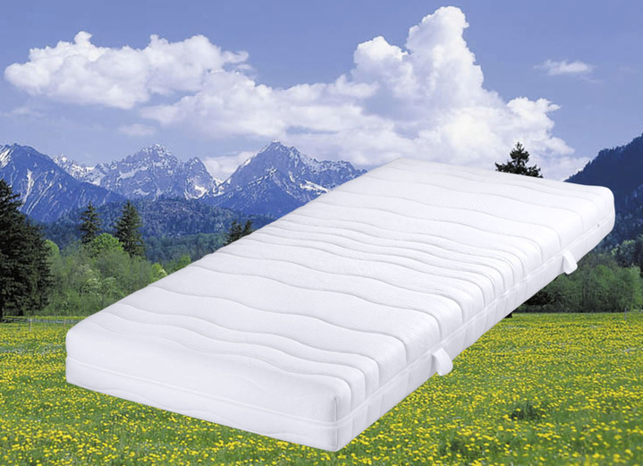 - 7-Zonen-Cellflexkern-Matratze von Murmelland, in Größe 129 (80/190 cm) bis 136 (160/200 cm), in Farbe WEISS, in Ausführung Höhe ca. 14 cm Ansicht 1