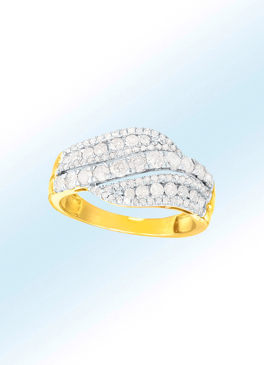 Ringe - Damenring mit Brillanten und Diamanten, in Größe 160 bis 220, in Farbe