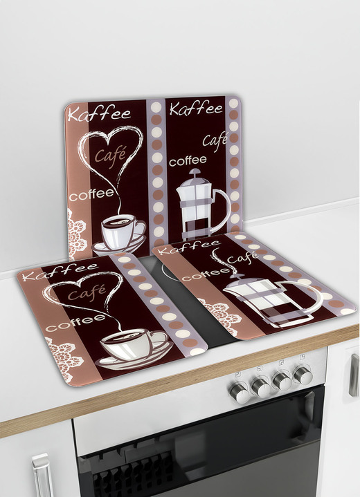 Haushaltshelfer - «WENKO» Wandblende / Herdabdeckplatten, Kaffee, in Farbe KAFFEE, in Ausführung Wandblende Ansicht 1
