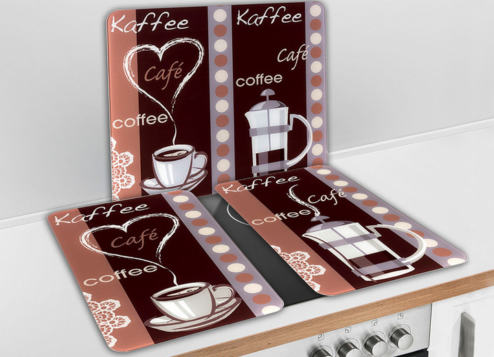 Haushaltshelfer - «WENKO» Wandblende / Herdabdeckplatten, Kaffee, in Farbe KAFFEE, in Ausführung Wandblende