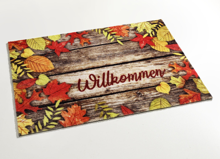 Fussmatten - Fussmatte Herbstblätter mit rutschhemmender Rückseite, in Farbe BUNT Ansicht 1