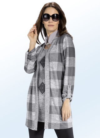 Longshirt mit Allover-Dessin