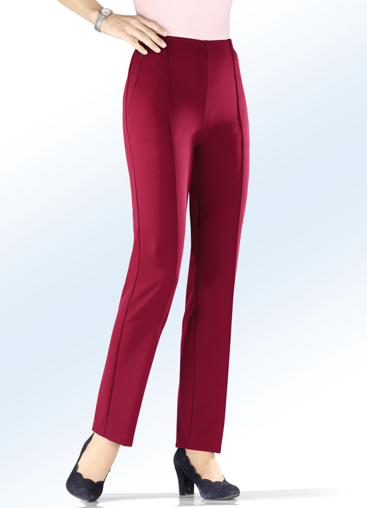 Hosen - Hose in knitterfreier, kofferfreundlicher Qualität, in Größe 019 bis 245, in Farbe ROT Ansicht 1