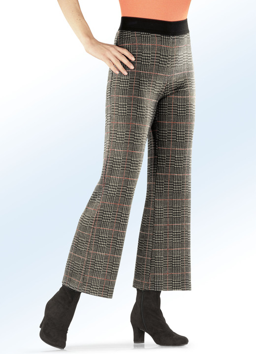 Hosen - Hose in modisch verkürzter Länge, in Größe 018 bis 052, in Farbe CAMEL-SCHWARZ-ROT Ansicht 1