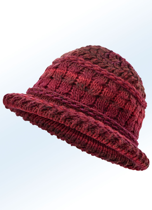 - Mollig warmer Hut, in Farbe DUNKELROT