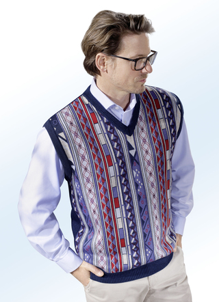 Pullunder mit attraktivem Jacquard-Dessin