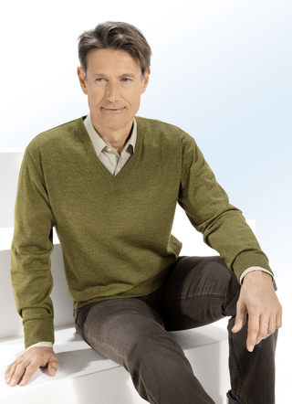Kombistarker V-Pullover in 3 Farben
