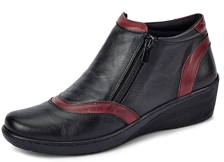Stiefel & Stiefeletten - Gemini, bequeme Damen-Boots, Weite H, mit herausnehmbarem Fussbett, in Größe 036 bis 042, in Farbe SCHWARZ-CHIANTI Ansicht 1