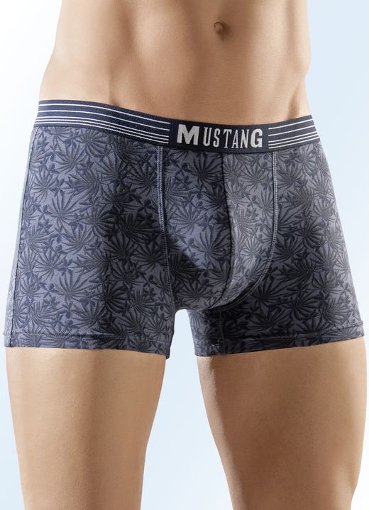 - Mustang Dreierpack Pants, bedruckt, in Größe L (6) bis XXL (8), in Farbe 1X NAVY BEDRUCKT, 2X UNI NAVY