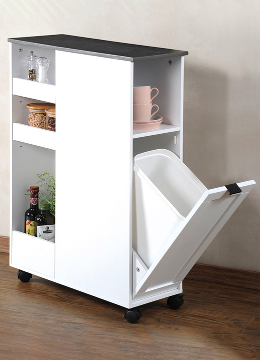 praktisches nischenregal mit 15 l mulleimer kuchenmobel bader